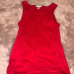 red tank top